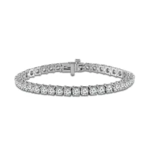 14K White Gold 4ctw Natural Diamond Tennis Bracelet