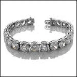 37.5 Ct Round Tennis 4 Prong Cubic Zirconia CZ Bracelet
