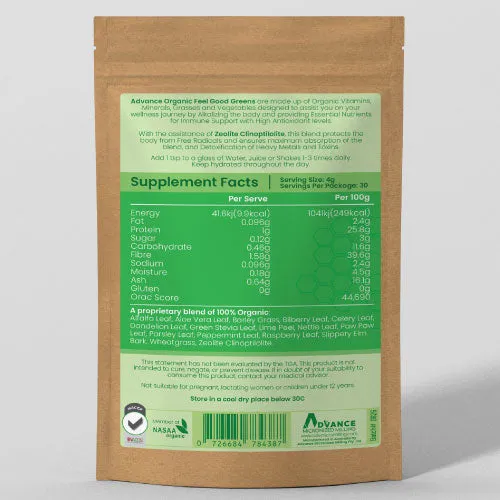 Advance Organic Feel Good Greens   Clinoptilolite Zeolite