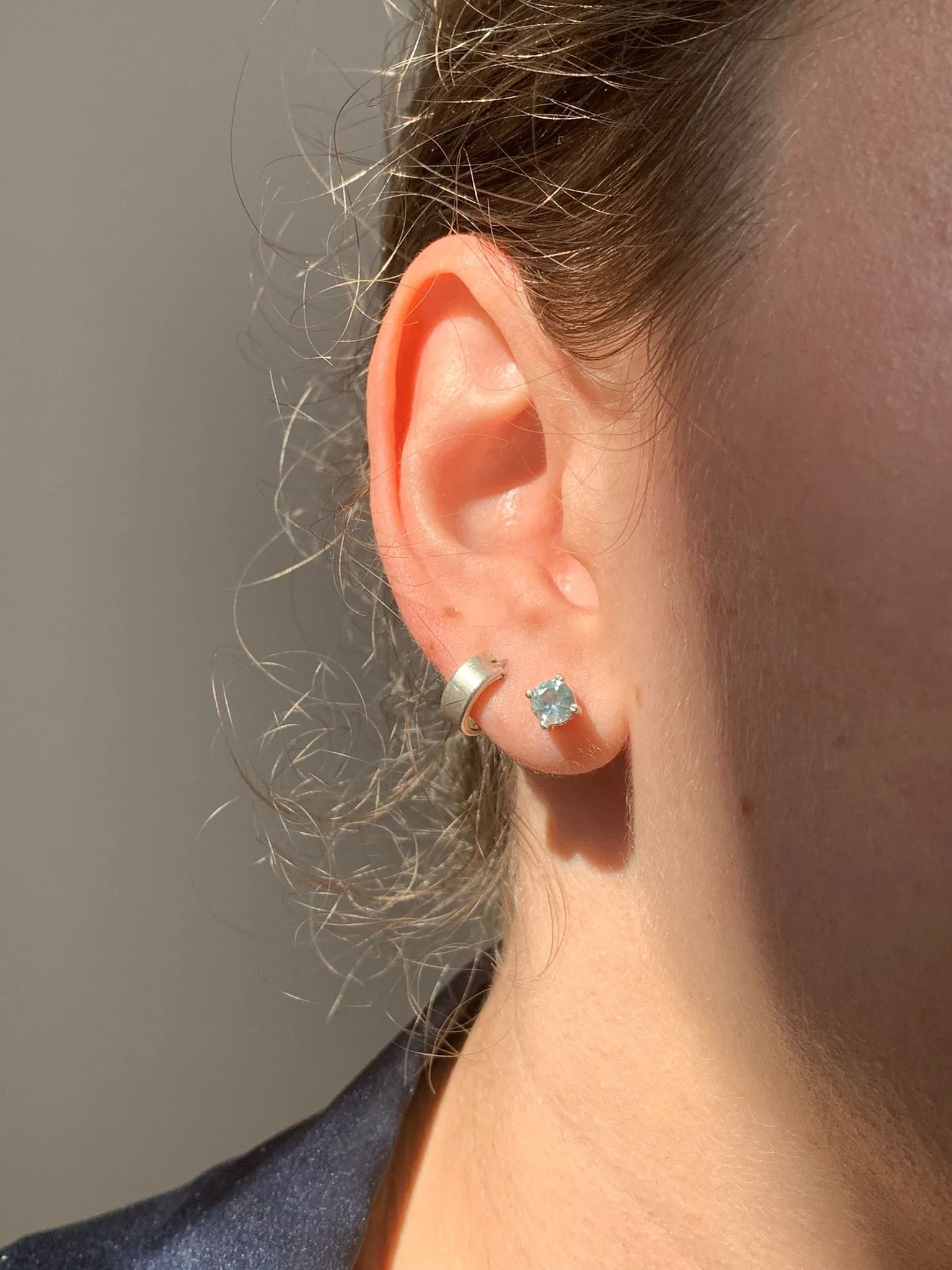 Aquamarine Sanaa Studs - Round