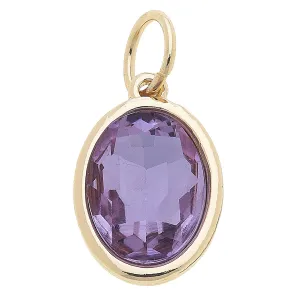 Canvas Style Glass Charm  Alexandrite or Aquamarine