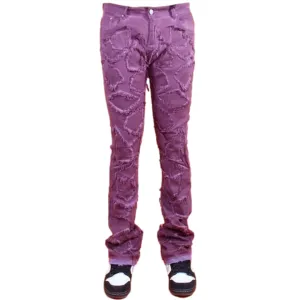 COOPER 9 JEANS 508 MAZE STACKED JEANS - PLUM