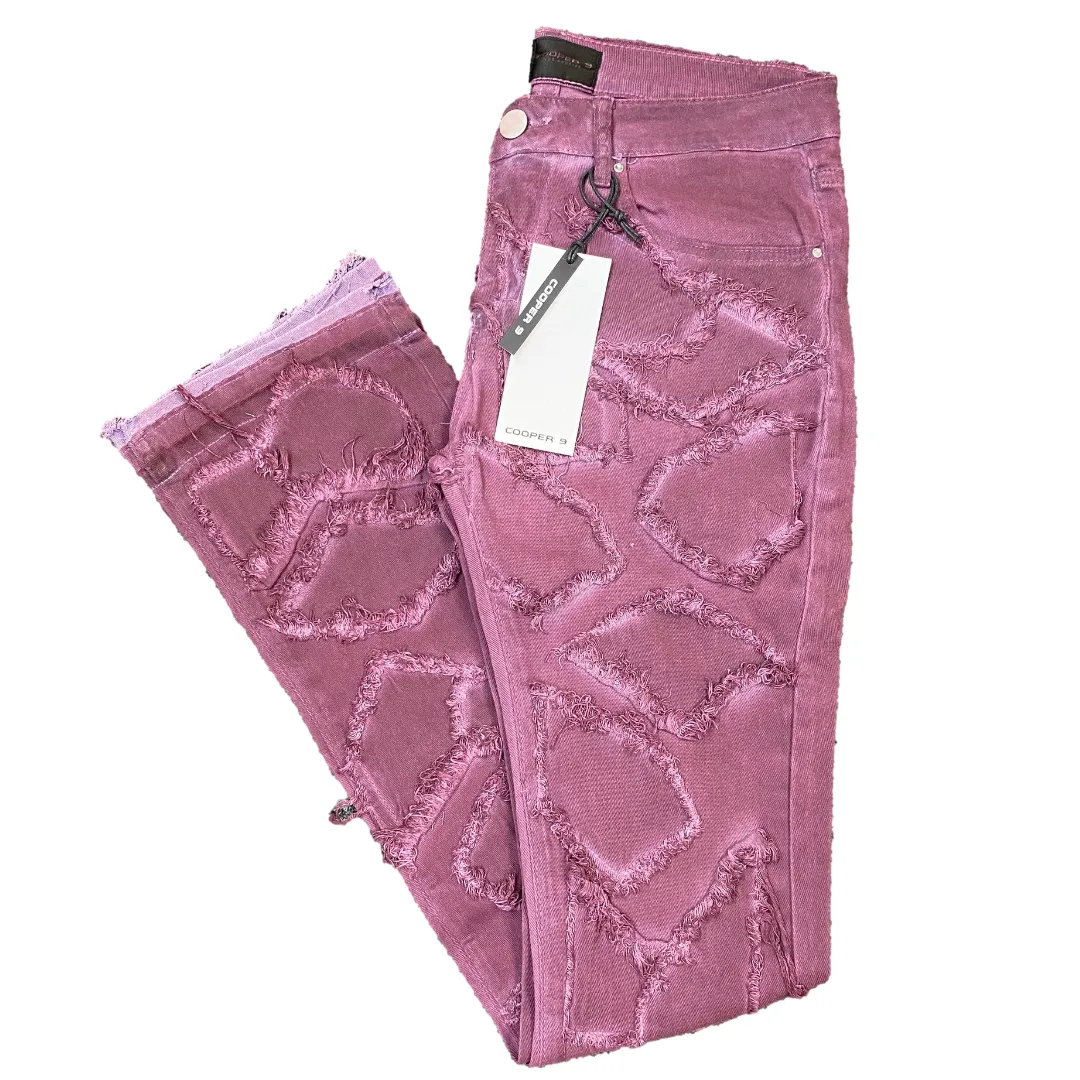 COOPER 9 JEANS 508 MAZE STACKED JEANS - PLUM