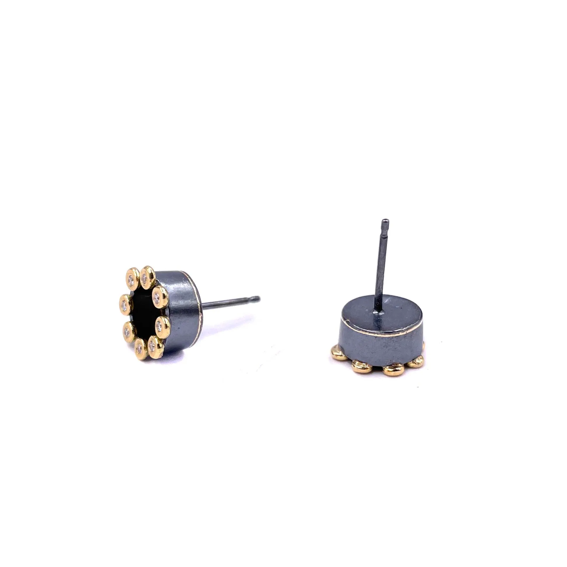 Diamond Round Raised Studs
