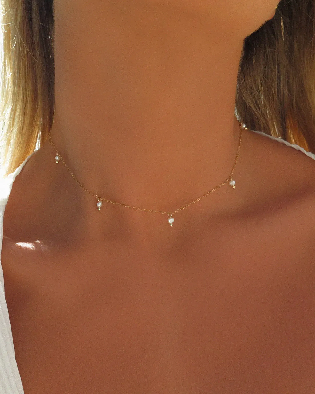 Five Freshwater Pearl Pendant Necklace