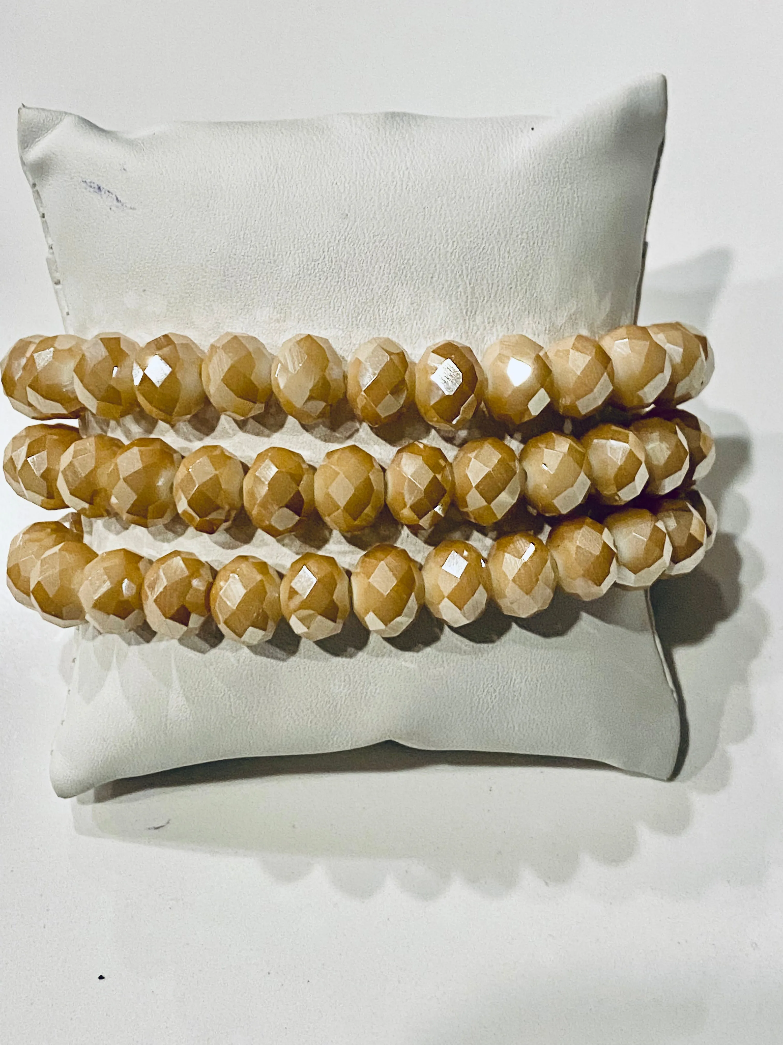Gorgeous Hand Beaded Crystal Stretch Bracelet