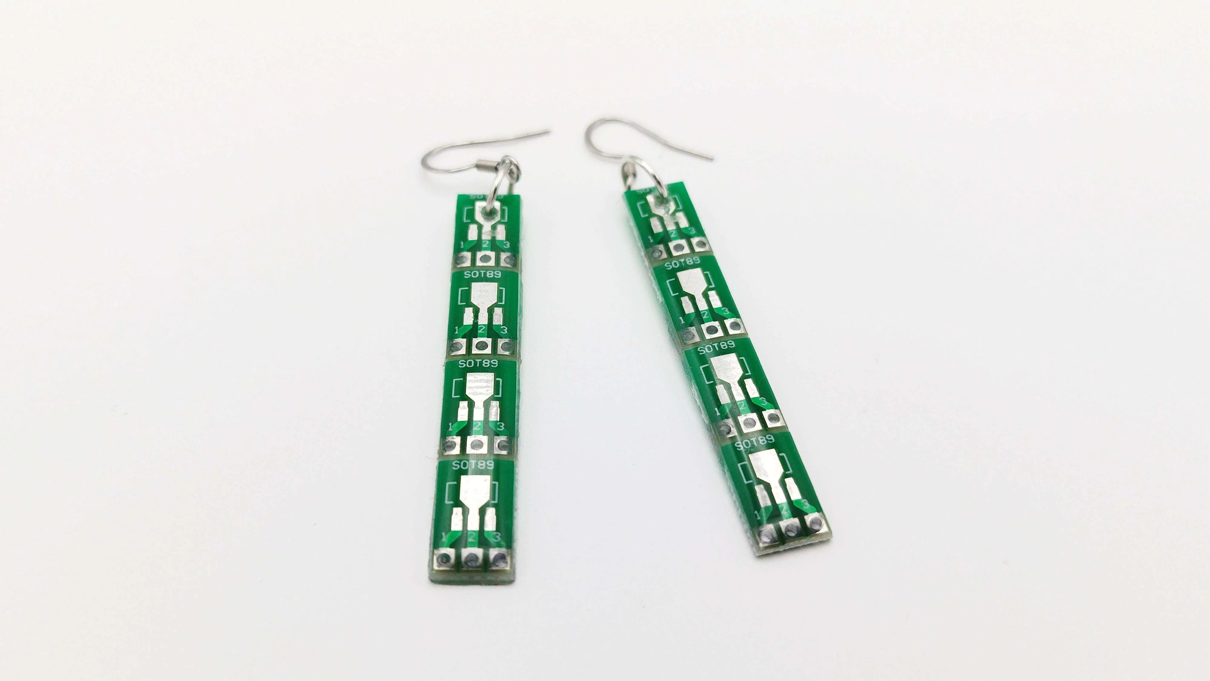 GREEN MICROCHIP EARRINGS | Get Wired for Style!