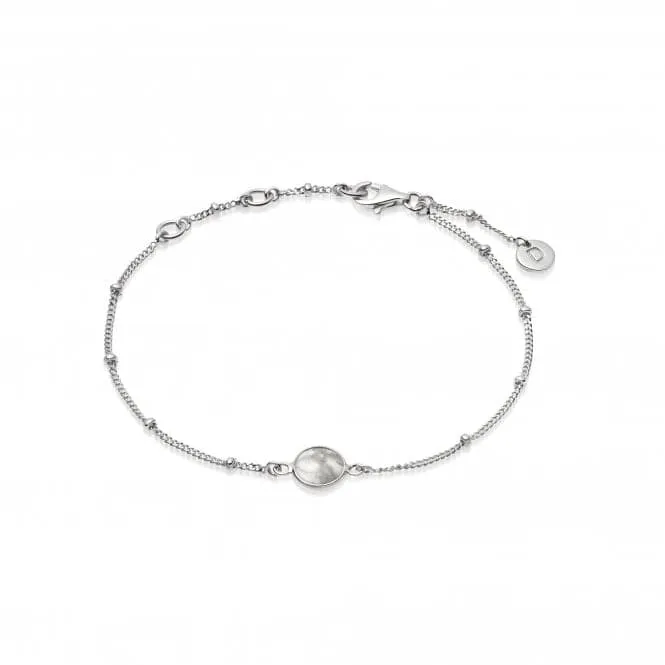 Howlite Healing Stone Bobble Silver Bracelet HBR1006_SLV
