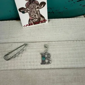 Initial Clip-on Charms: B