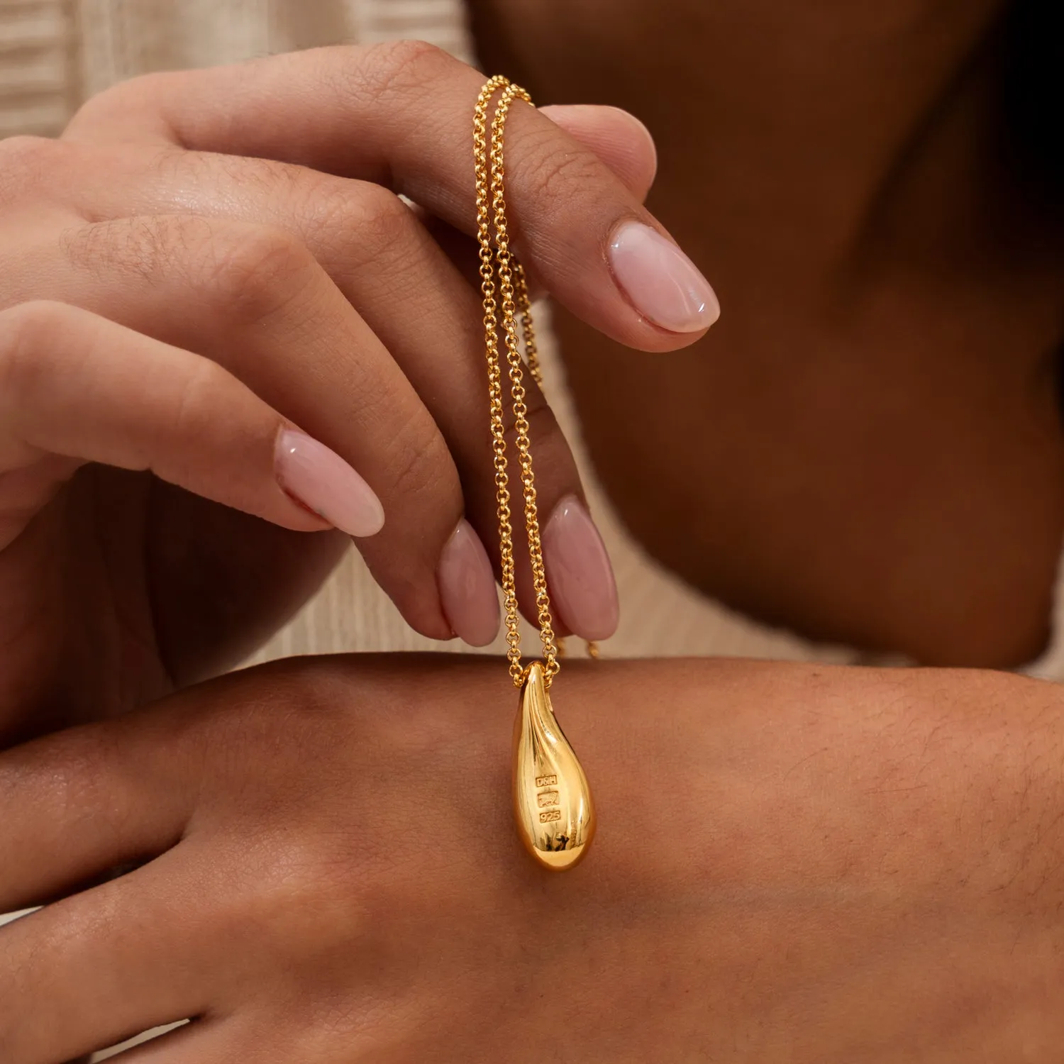 Large Pebble Droplet Pendant