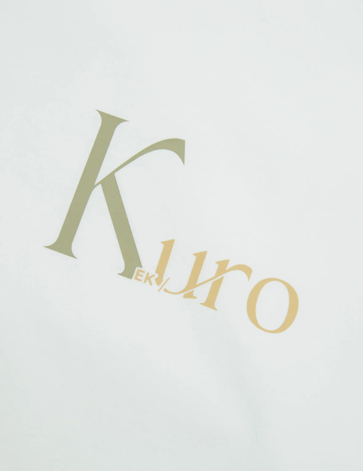 Multi Logo Foil Print Asymmetric T-Shirt