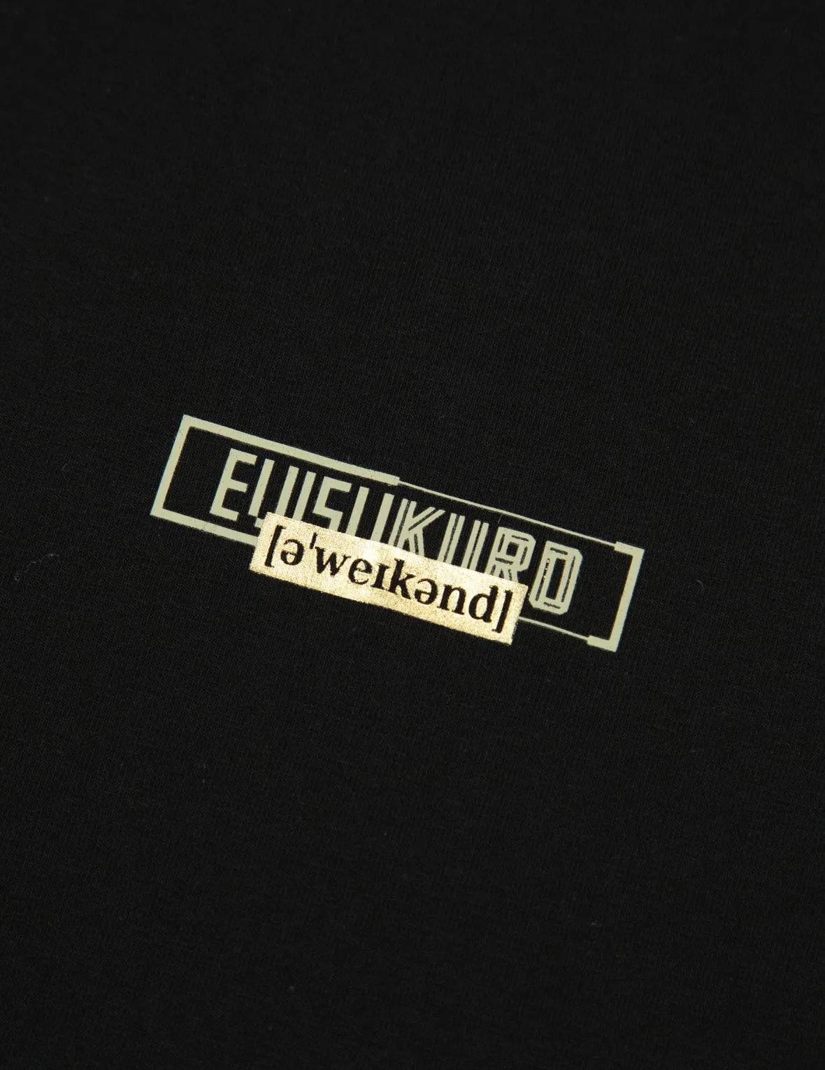 Multi Logo Foil Print Asymmetric T-Shirt