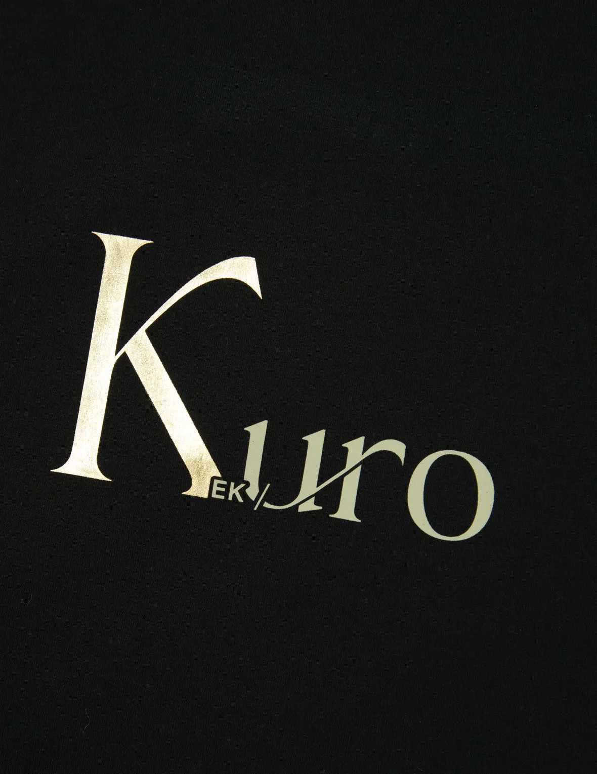 Multi Logo Foil Print Asymmetric T-Shirt