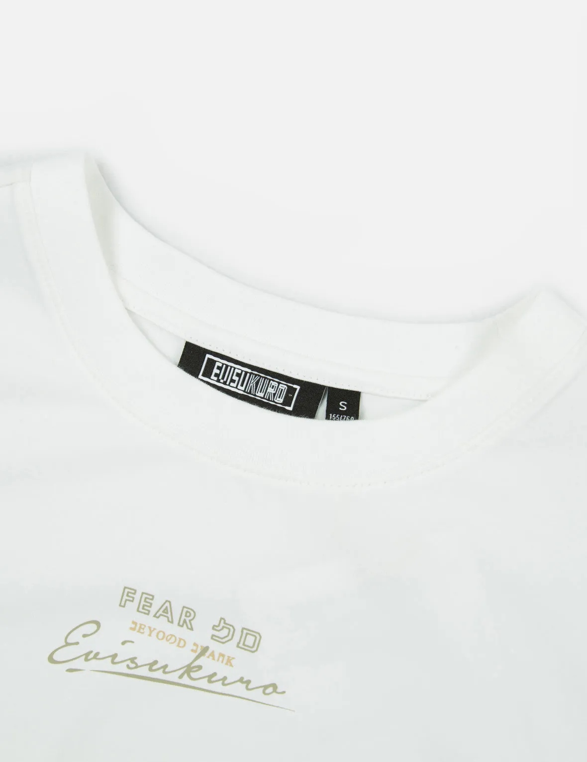 Multi Logo Foil Print Asymmetric T-Shirt