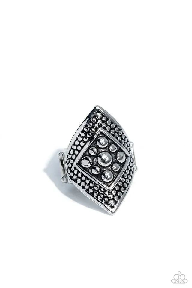 Paparazzi Ring ~ Hey, Hot STUD! - Silver