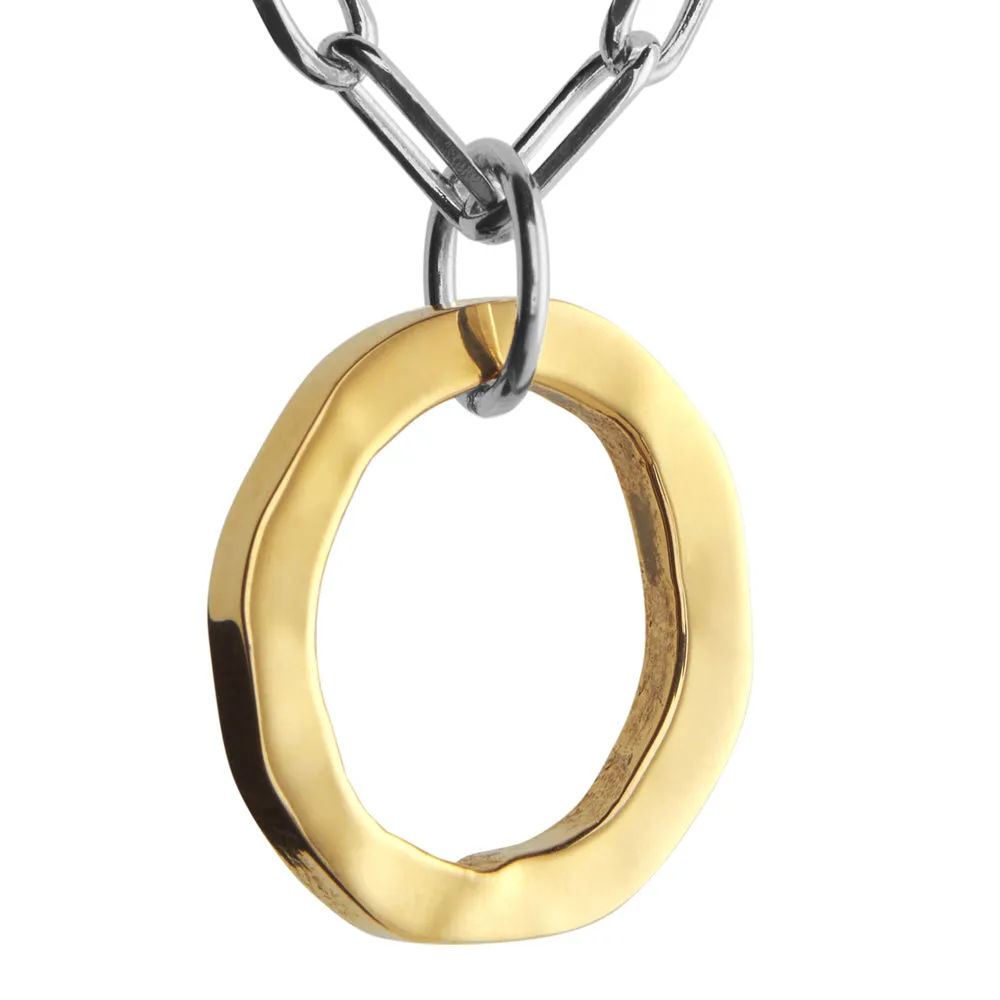 Rae gold & silver mens necklace