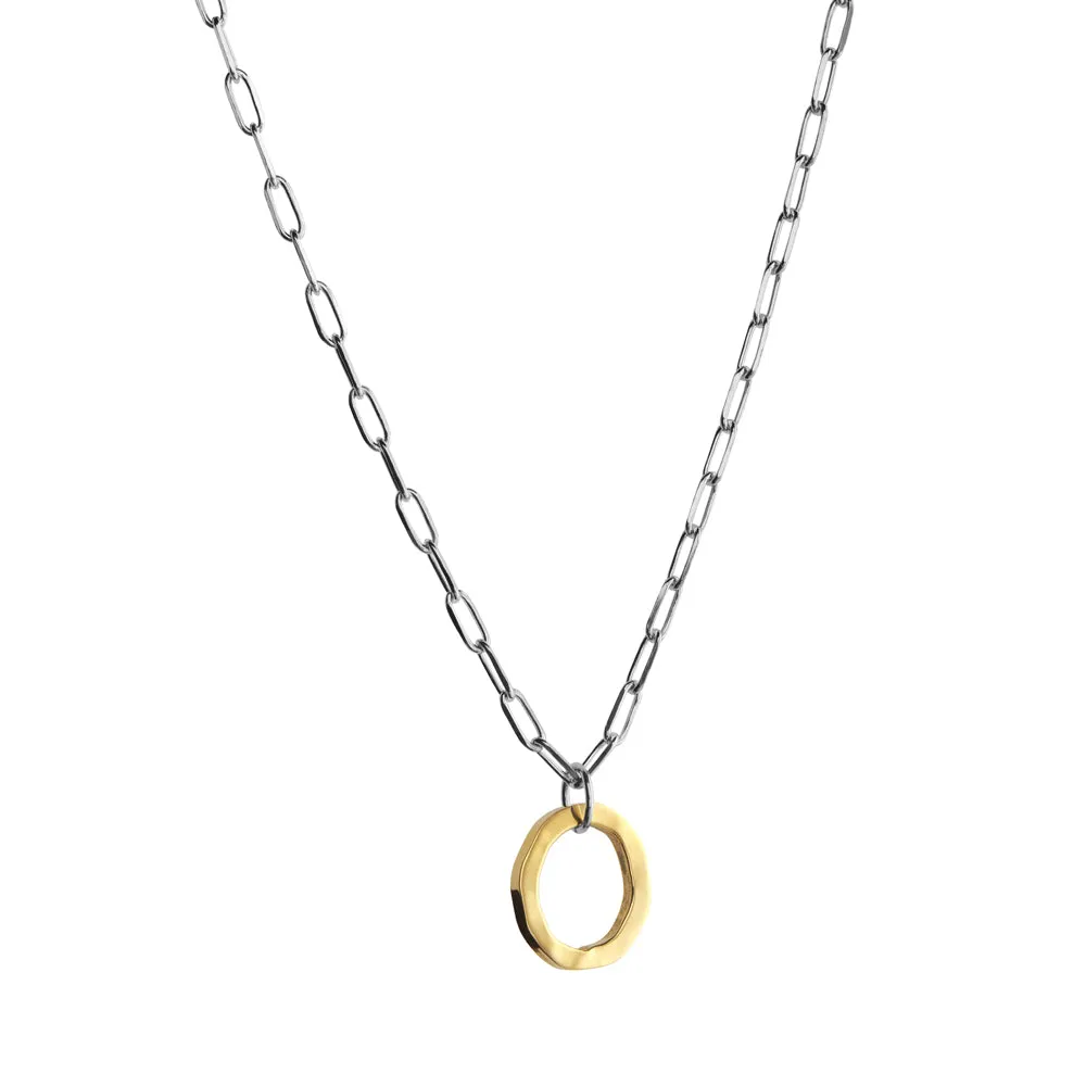 Rae gold & silver mens necklace