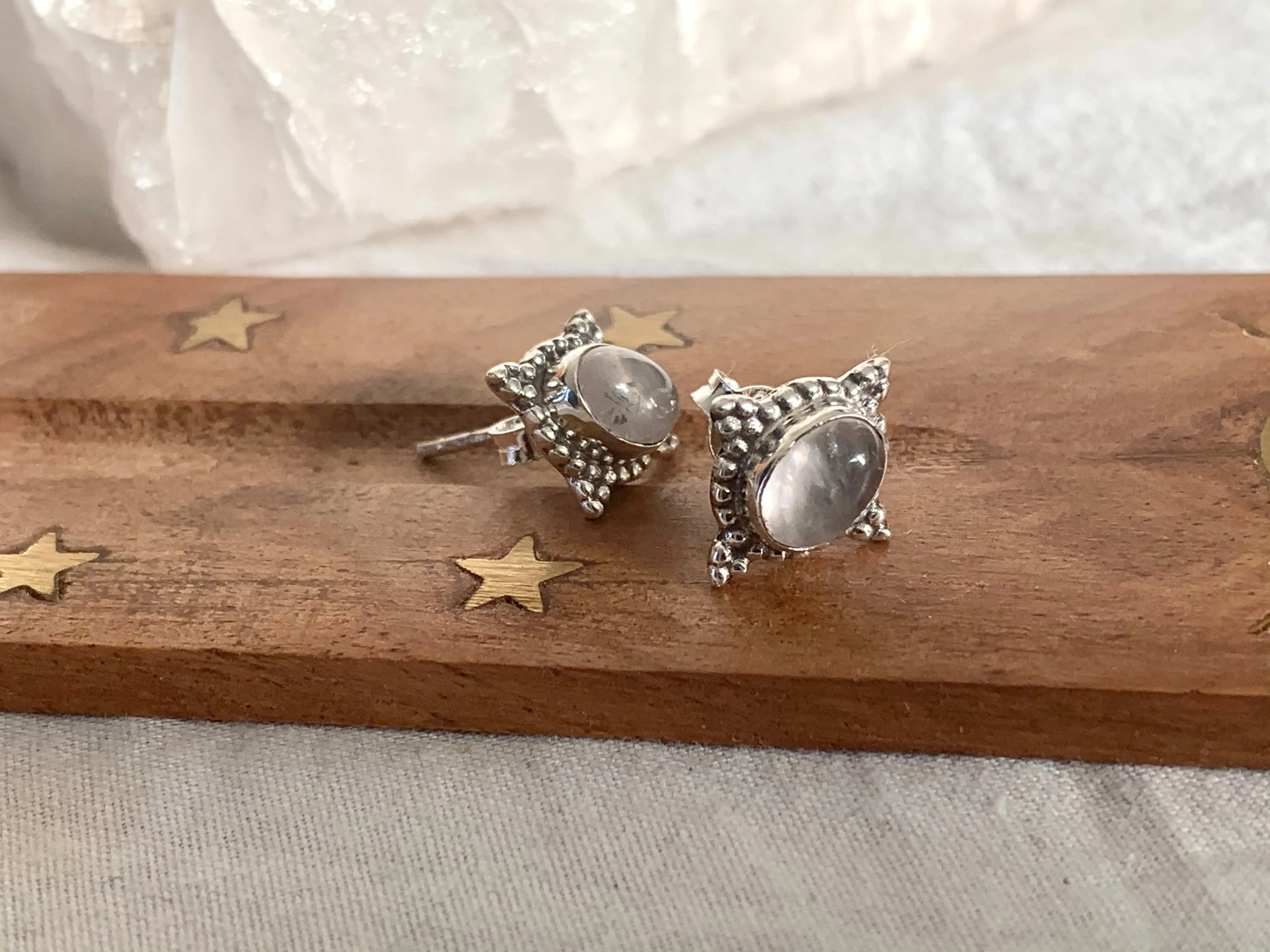 Rose Quartz Stella Studs