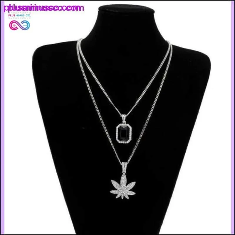 Weed Pendant Necklace With 24" Cuban Chain Hiphop Rapper