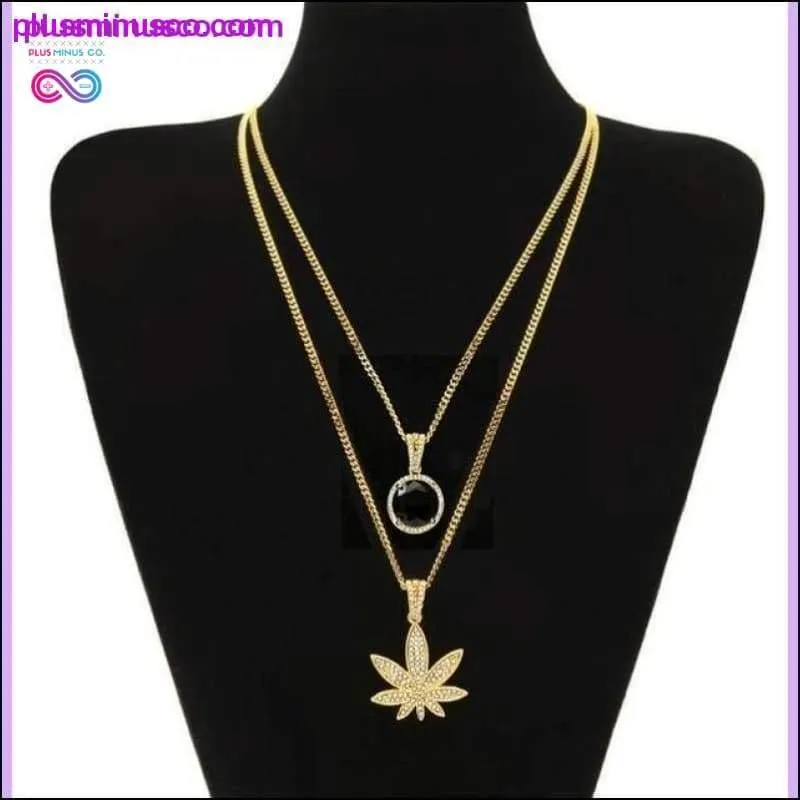 Weed Pendant Necklace With 24" Cuban Chain Hiphop Rapper