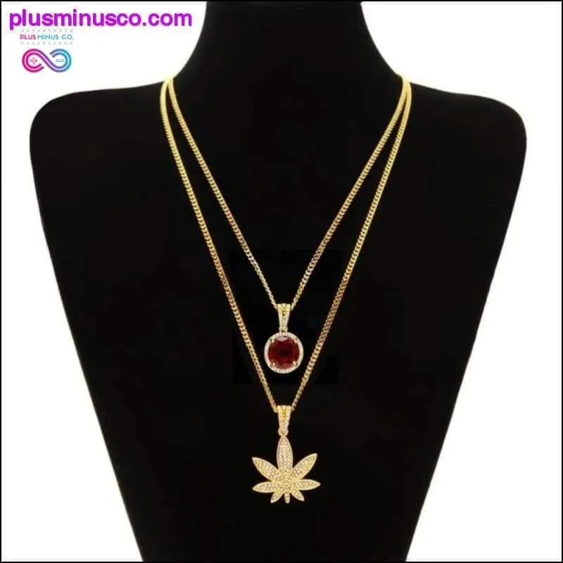 Weed Pendant Necklace With 24" Cuban Chain Hiphop Rapper