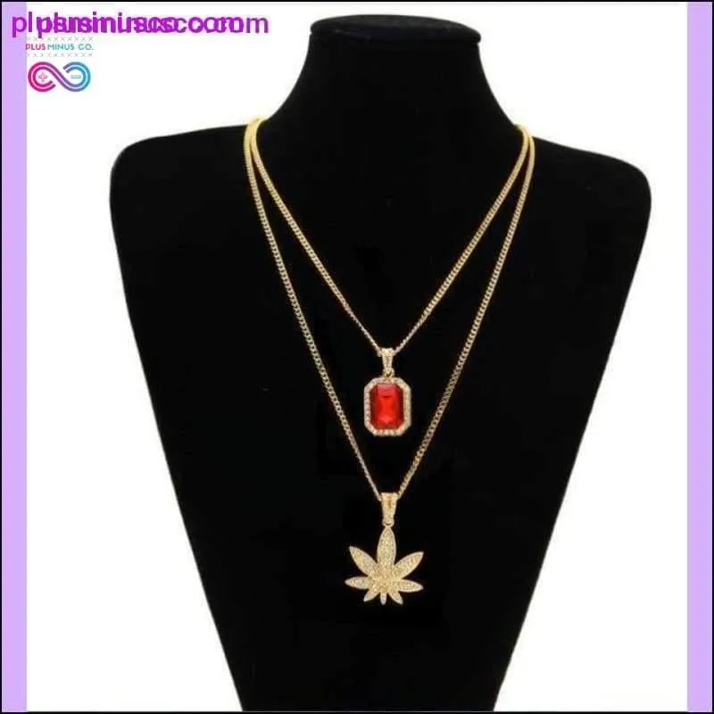 Weed Pendant Necklace With 24" Cuban Chain Hiphop Rapper