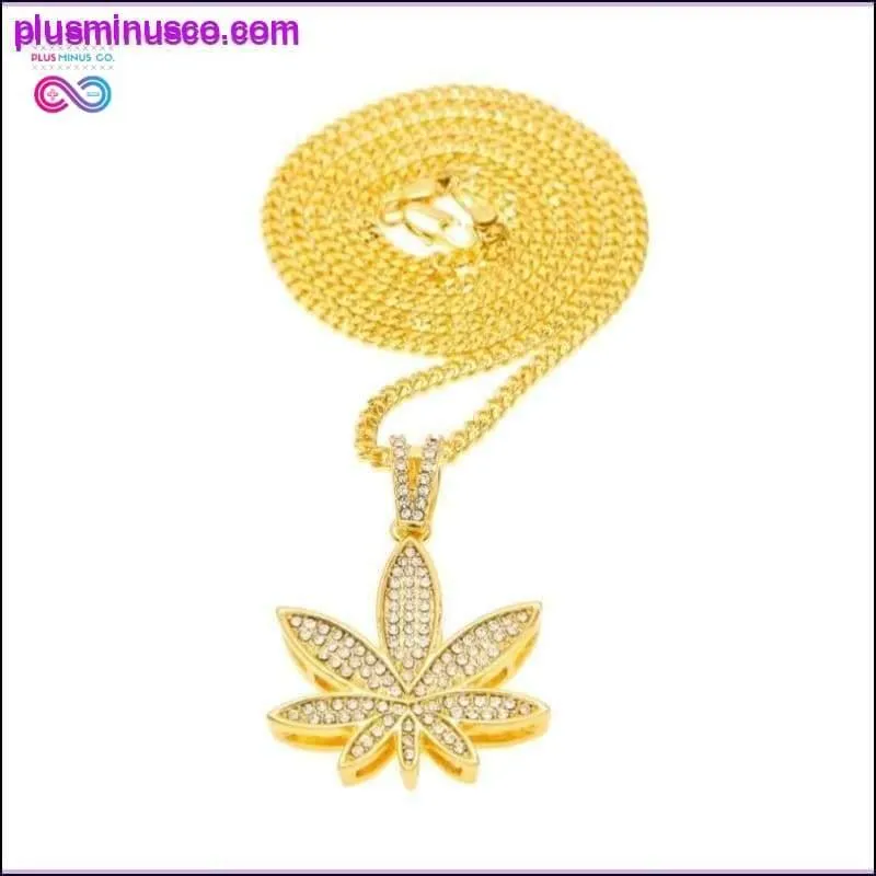 Weed Pendant Necklace With 24" Cuban Chain Hiphop Rapper
