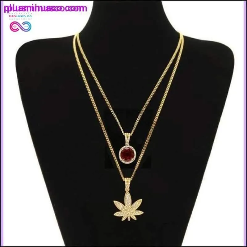 Weed Pendant Necklace With 24" Cuban Chain Hiphop Rapper