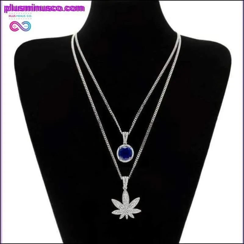 Weed Pendant Necklace With 24" Cuban Chain Hiphop Rapper