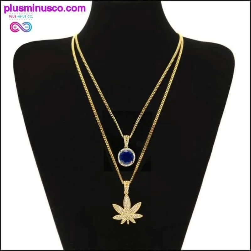 Weed Pendant Necklace With 24" Cuban Chain Hiphop Rapper