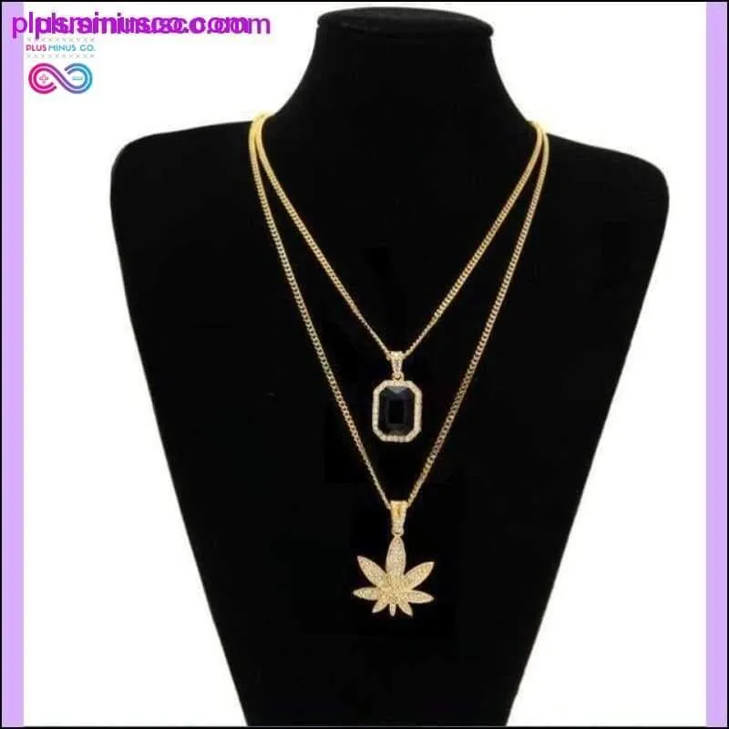 Weed Pendant Necklace With 24" Cuban Chain Hiphop Rapper
